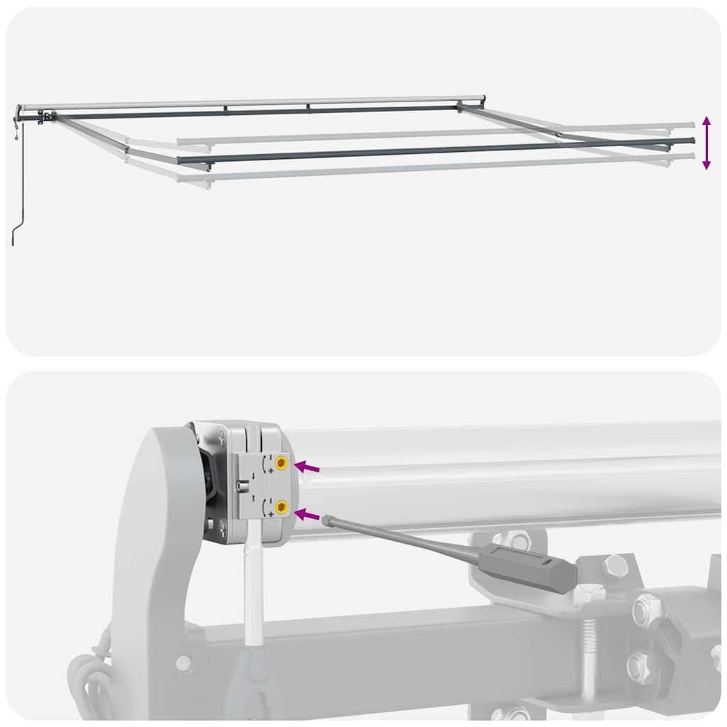 Uitschuifbare luifel Meerkleurig 400 × 350 cm Stof en Aluminium image 10