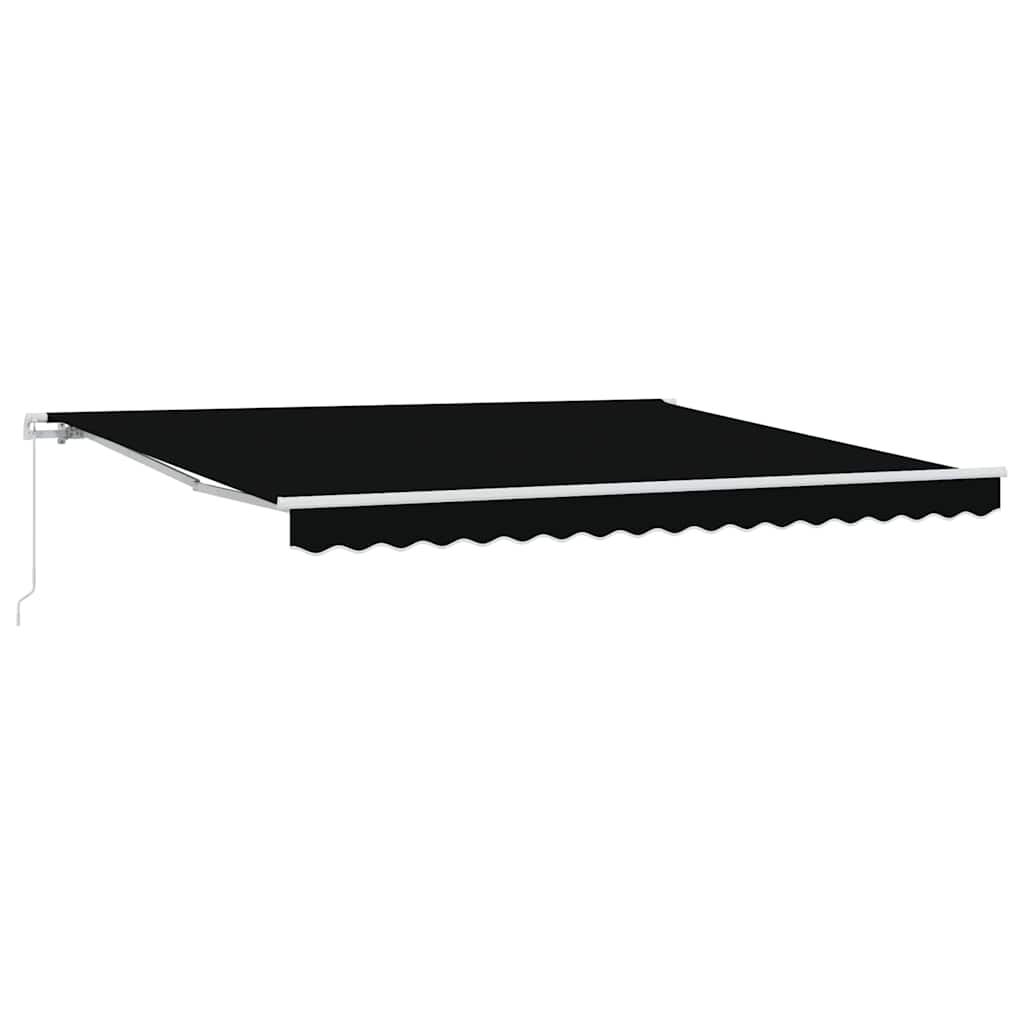 Manuaalinen sisäänvedettävä markiisi musta 400×350 cm, vidaXL Markiisipaikan häivytyskangas 4×3.5 m kehykseen musta