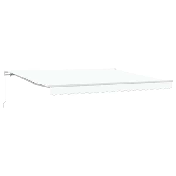 vidaXL Kokkuvolditav varikatus Valge 400 x 350 x 165 cm