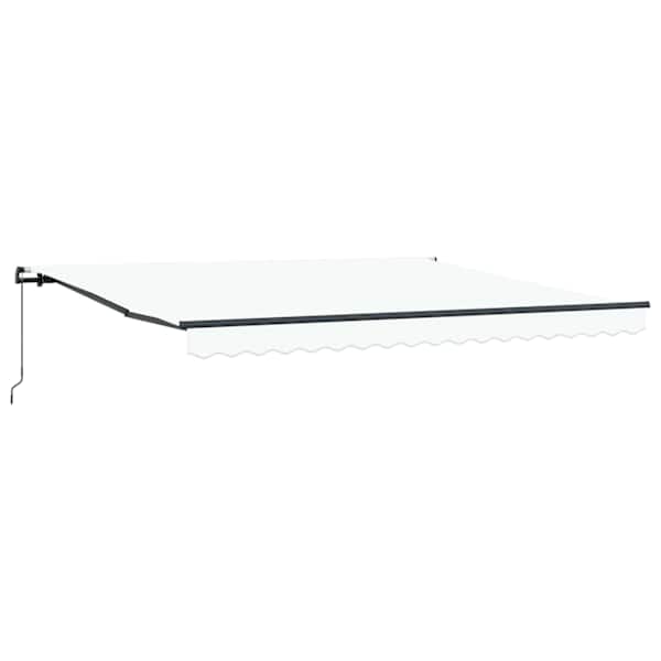 vidaXL Kokkuvolditav varikatus Valge 400 &times; 350 cm