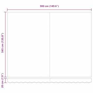 Stahovací markýza Bílá 400 × 350 cm Polyester a hliník - obrázek 11