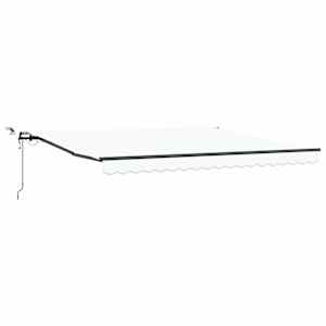 vidaXL Kokkuvolditav varikatus Valge 400 &times; 350 cm Pol&uuml;ester
