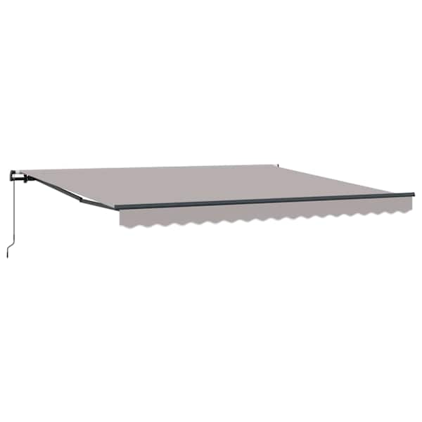 vidaXL Kokkuvolditav varikatus Helehall 400 &times; 350 cm