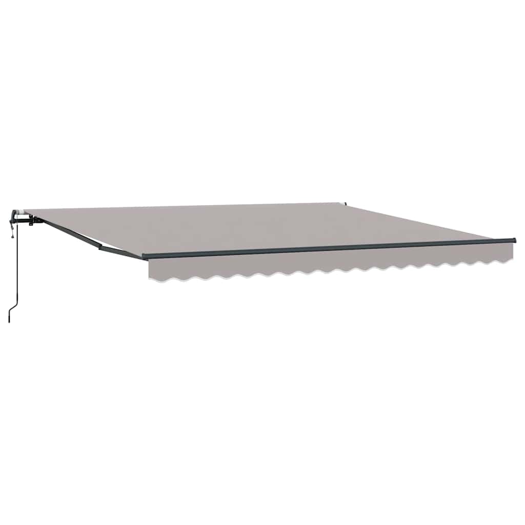 Automaattisesti sisäänvedettävä markiisi, vaaleanharmaa, 400×350 cm, vidaXL markiisikankaan vaihto 4×3,5 m runkoon, vaaleanharmaa