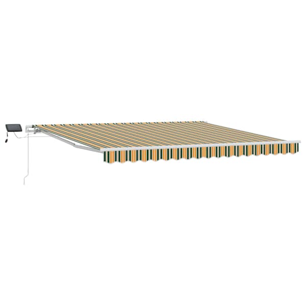 vidaXL Kokkuvolditav varikatus Roheline ja kollane 400 &times; 300 cm