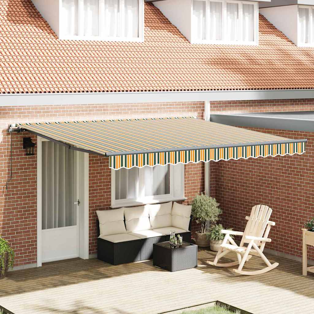 Varikatus Roheline ja kollane 400 × 350 cm Akrüül