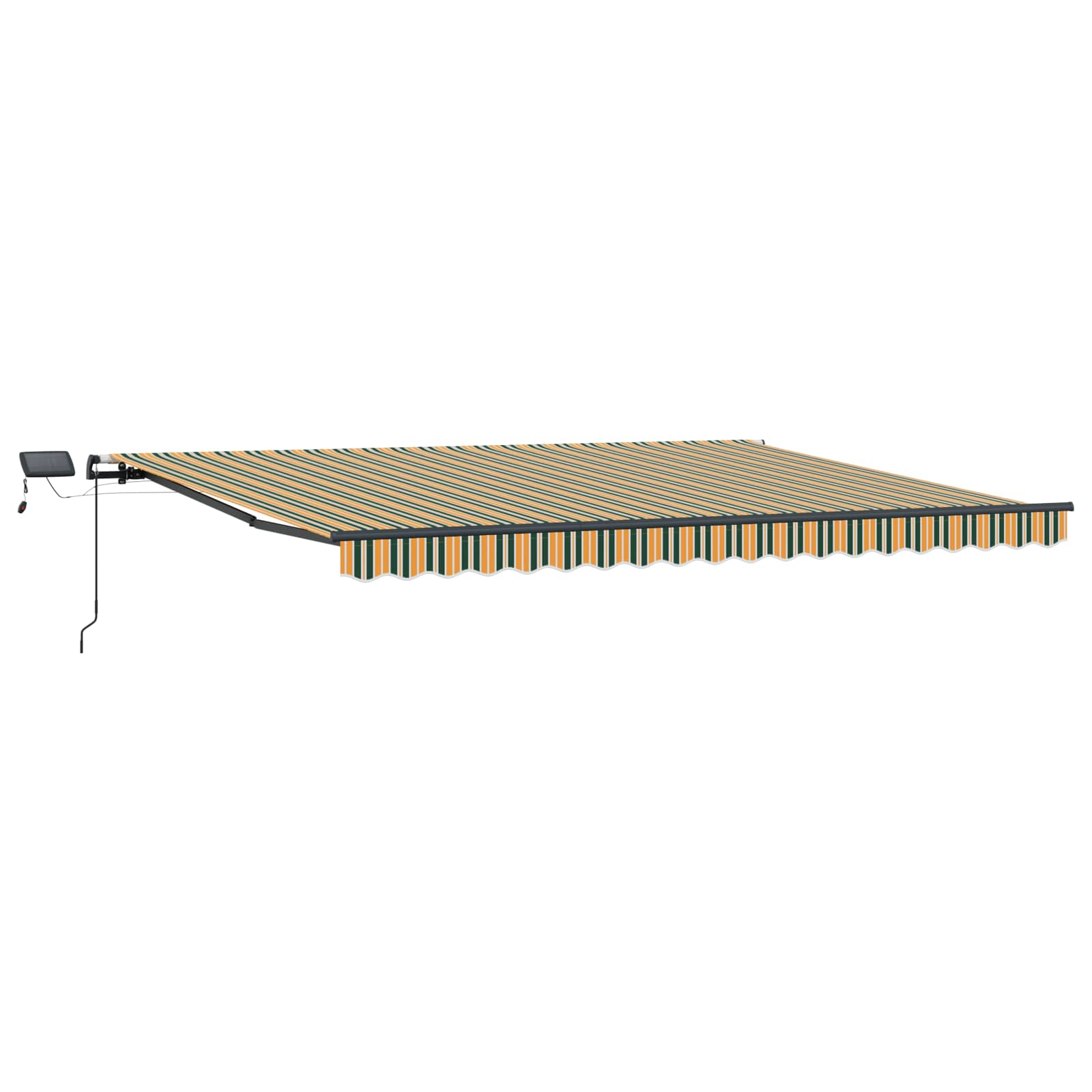 Budsorovatelné zastřešení Zelená a žlutá 400 × 350 cm textil3330836