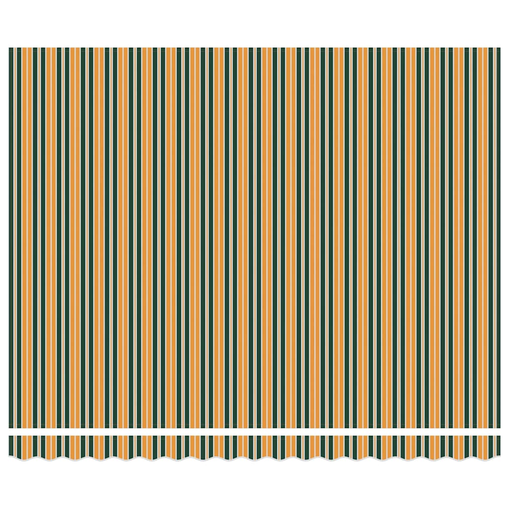 Inklapbaar Zonnescherm Groen en Wit 400 × 300 cm Stof en Staal image 6