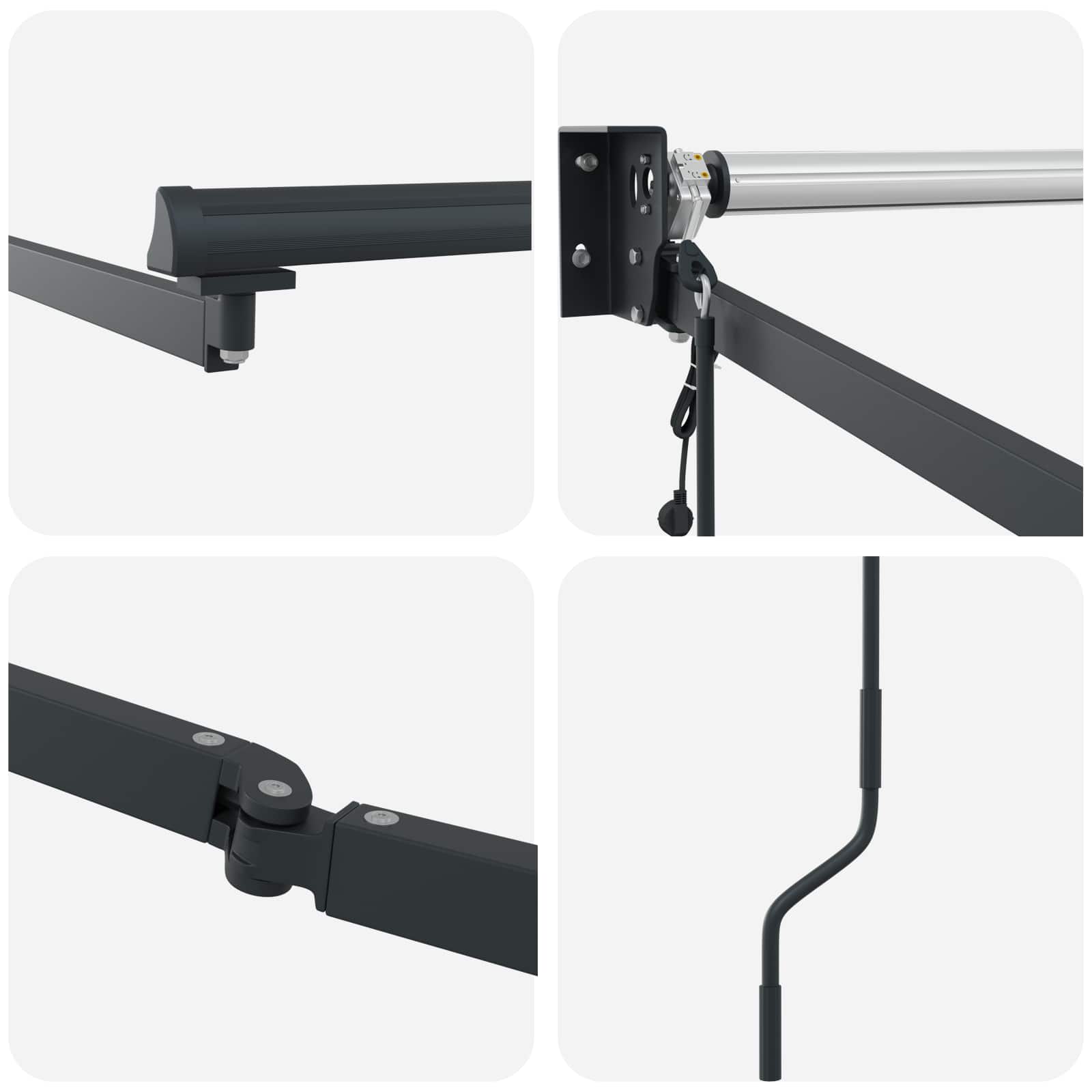 Inklapbaar Zonnescherm Groen en Wit 400 × 350 cm image 10