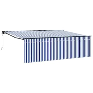 Budsorovatelné zastřešení Modrá a bílá 400 × 300 cm - obrázek 2