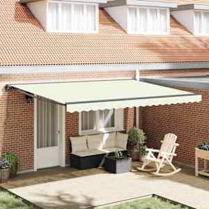 Okvir tende krema 450 × 300 cm Poliester s PU premazom