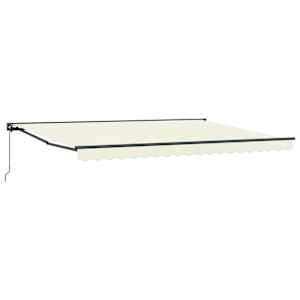 Retraktilna tenda krema 450 × 300 cm Poliester in kovina - slika 2