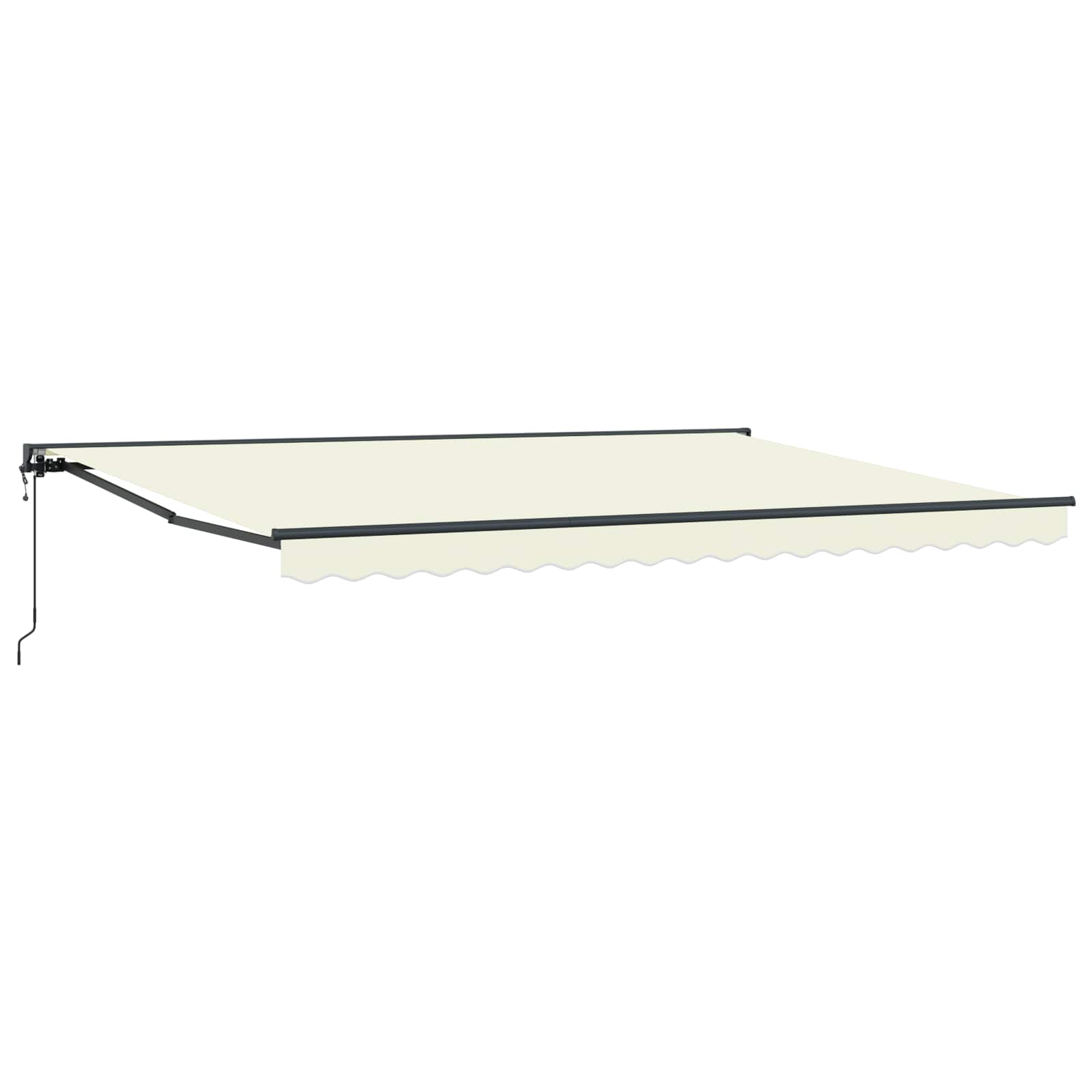 vidaXL Rám markízy Krémová 450 × 300 cm Polyester s PU povrchom
