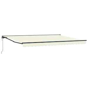 Retraktilna tenda krema 450 × 300 cm Poliester in kovina - slika 2