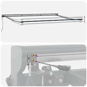 Retraktilna tenda Antracit 450 × 350 cm Poliester in aluminij - slika 12