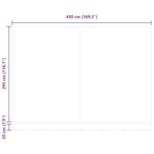 Retraktilna tenda Antracitna in bela 450 × 300 cm - slika 11