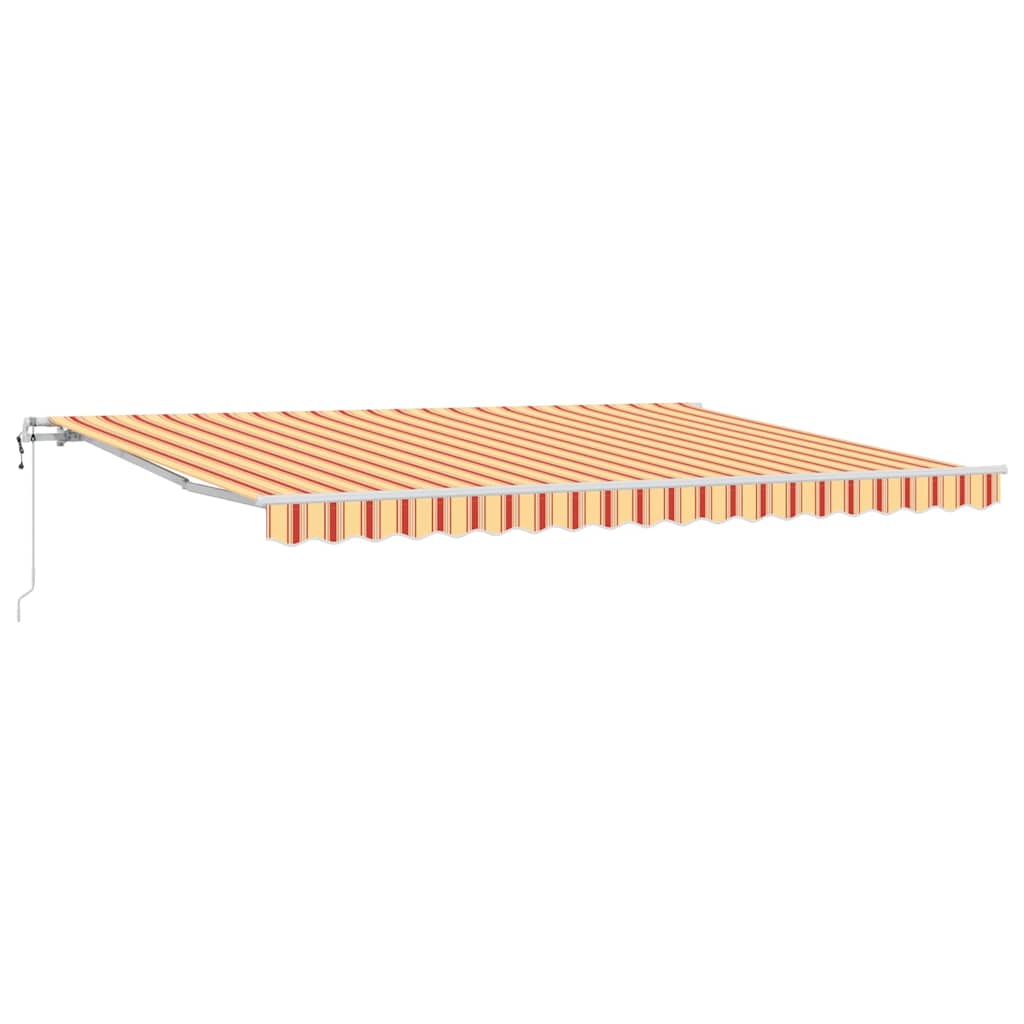 Automaattisesti sisäänvedettävä markiisi keltainen ja oranssi 450×300 cm