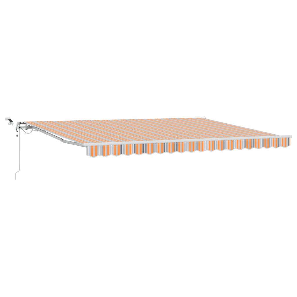 Automaattinen sisäänvedettävä markiisi LED-moniväriraidalla 450×300 cm