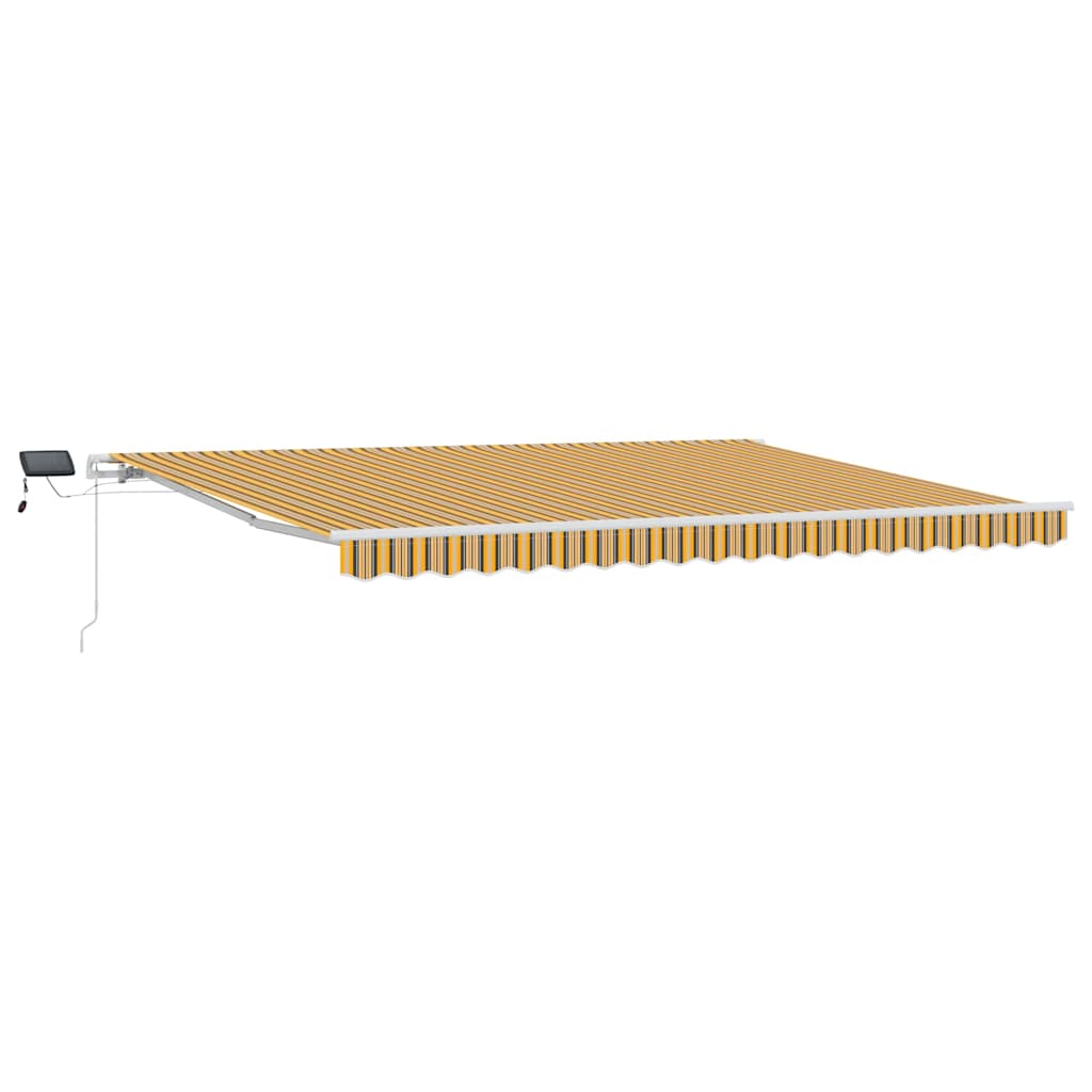 Manuaalinen vetäytyvä markiisi LED-moniväriraidalla 450×300 cm