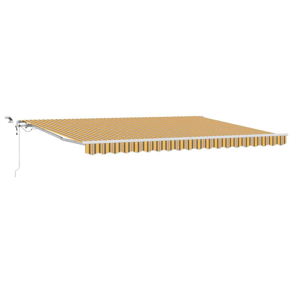Automaattinen sisäänvedettävä markiisi LED-moniväriraidalla 450×300 cm