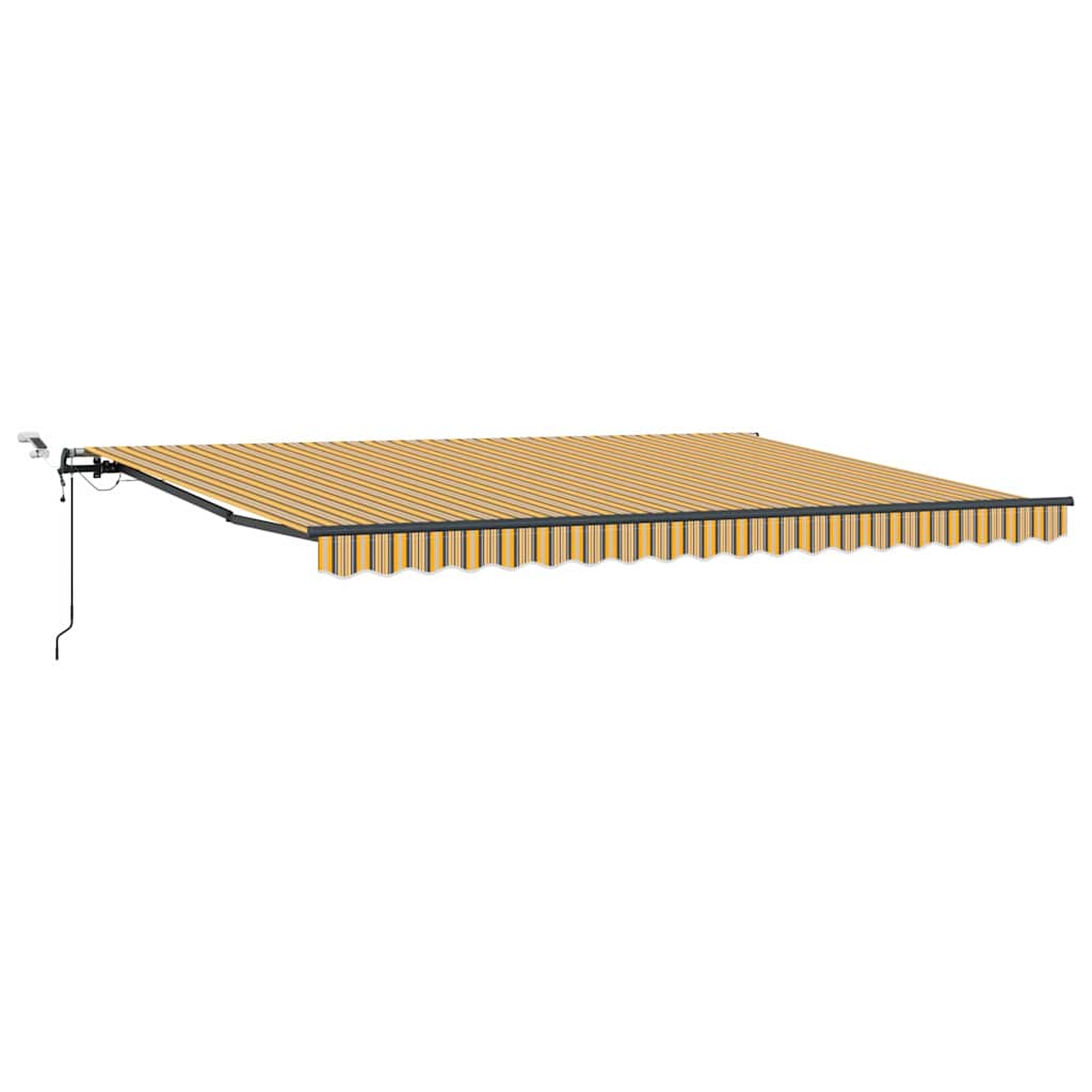 Automaattinen Sisäänvedettävä Markiisi LED Monivärisellä Raidalla 450×300 cm