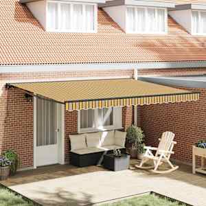 Retraktilna tenda Rumena in Siva 450 × 300 cm