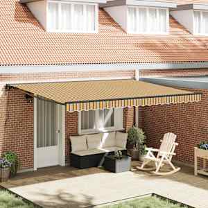 Retraktilna tenda Rumena in Siva 450 × 300 cm