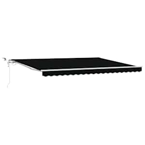 Budsorovatelné zastřešení Černá 450 × 300 cm Polyester a kov - obrázek 2