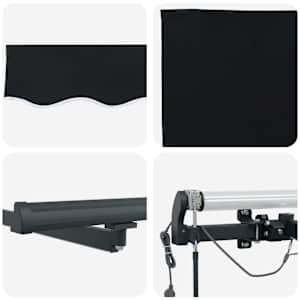 Plátno pro markýzu s Černá 450 × 300 cm Polyester - obrázek 10