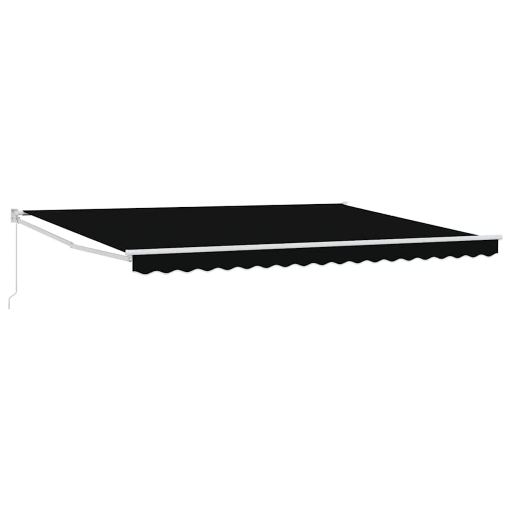 Manuaalinen sisäänvedettävä markiisi Musta 450×300 cm
