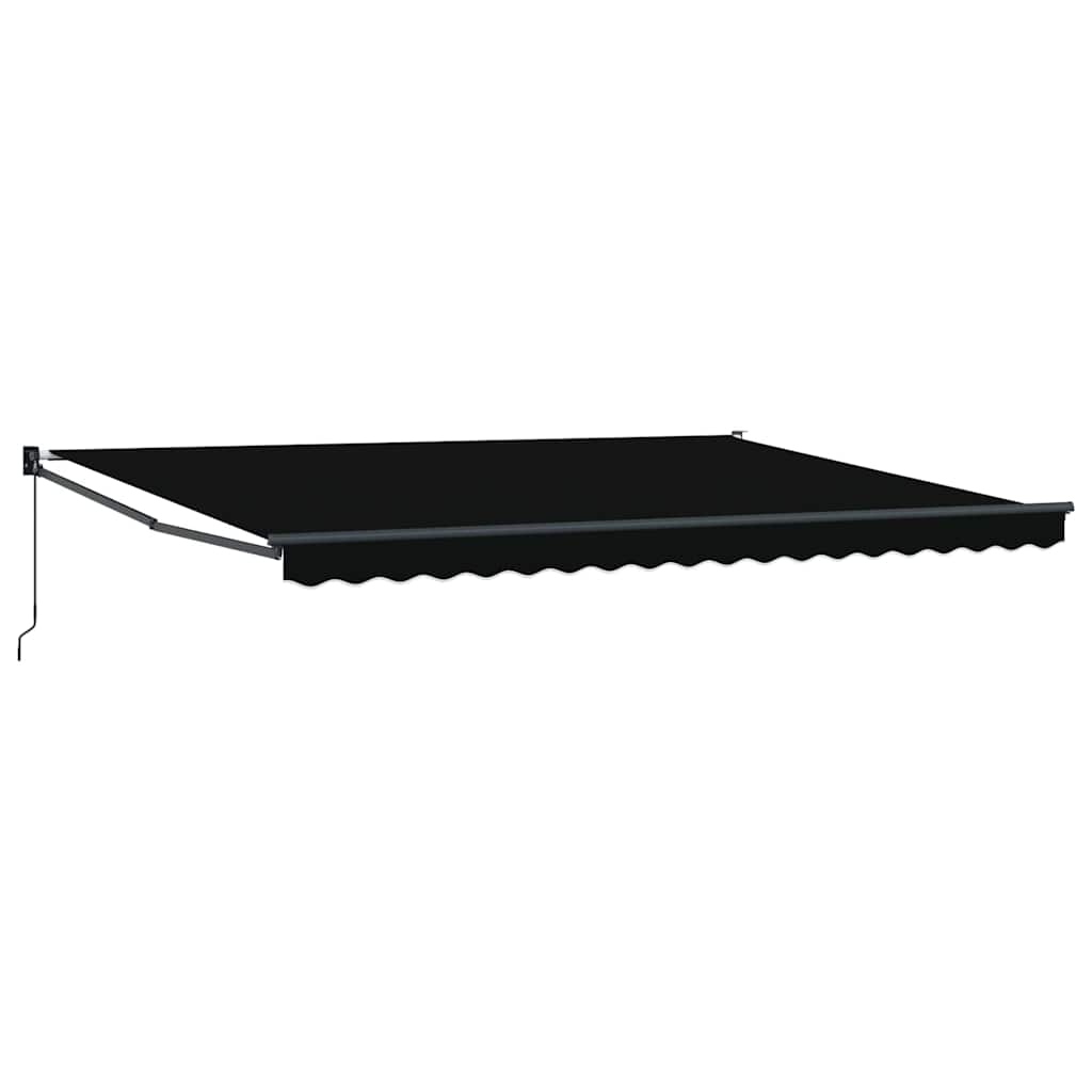 Manuaalinen Sisäänvedettävä markiisi Musta 450×300 cm