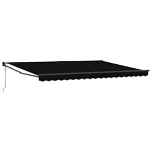 Budsorovatelné zastřešení Černá 450 × 300 cm Polyester a hliník - obrázek 2