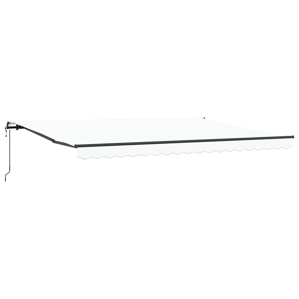 Automattisesti sisäänvedettävä markiisi Valkoinen 450 x 300 cm, vidaXL Markiisivaihtoehto kankaalle 4,5 x 3 m runkoon Valkoinen