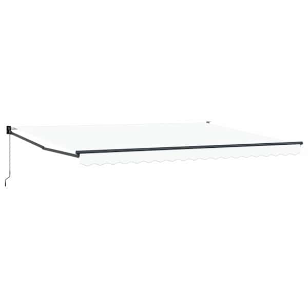 vidaXL Kokkuvolditav varikatus Valge 450 x 300 x 165 cm