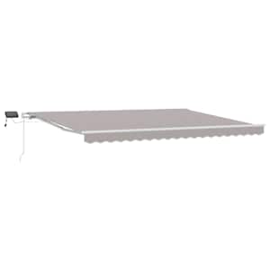 Stahovací markýza Světle šedá 450 × 300 cm Látka a hliník - obrázek 2