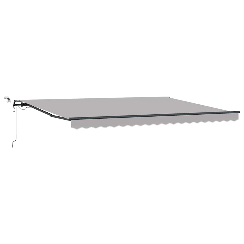 Automatisoitu Sisäänvedettävä Markiisi LED Valolla Vaaleanharmaa 450×300 cm, vidaXL Markiisin Vaihtokangas 4,5×3 m Runkoa Vaaleanharmaa