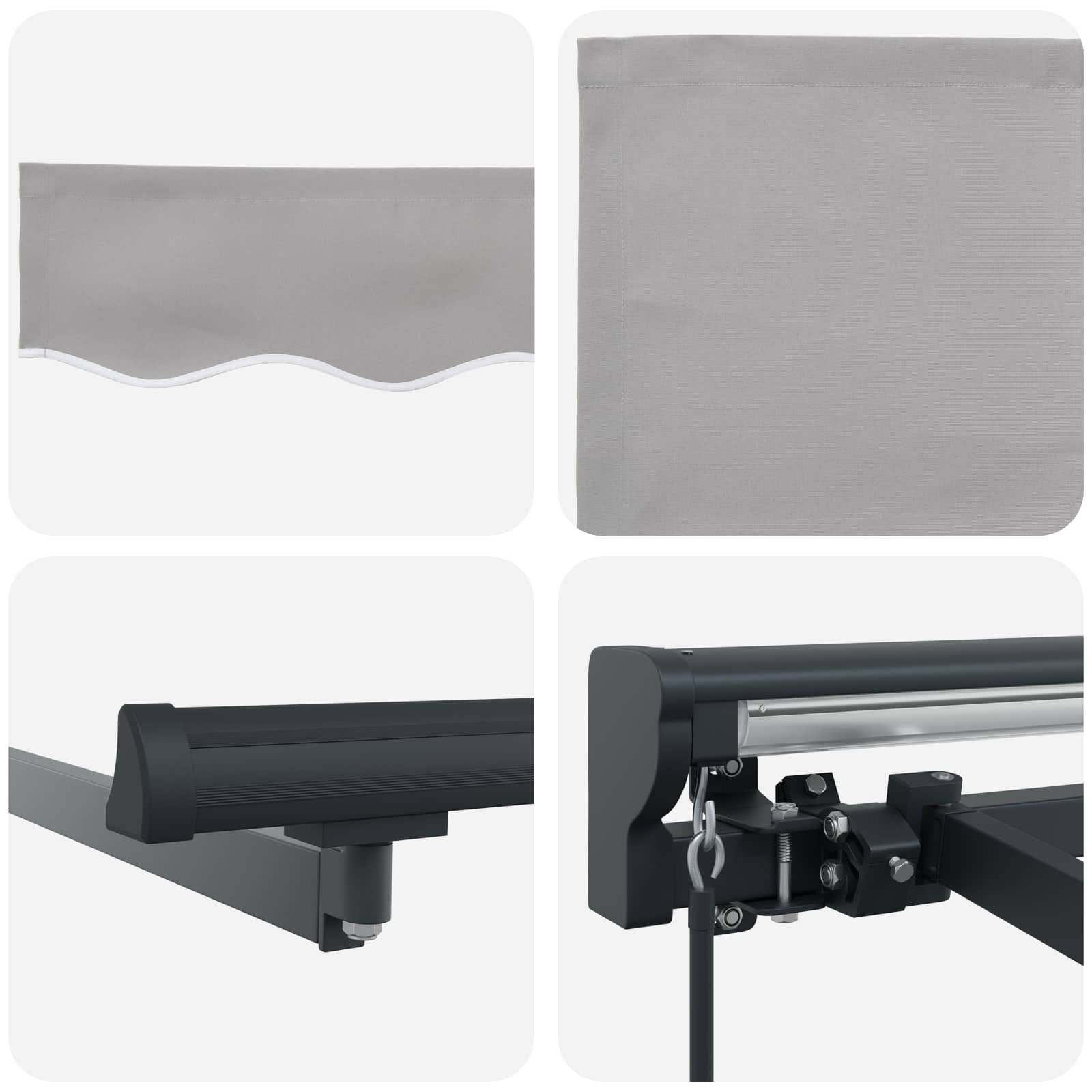 Zijde Frame Lichtgrijs 450 × 300 cm Polyester met PU-coating image 8