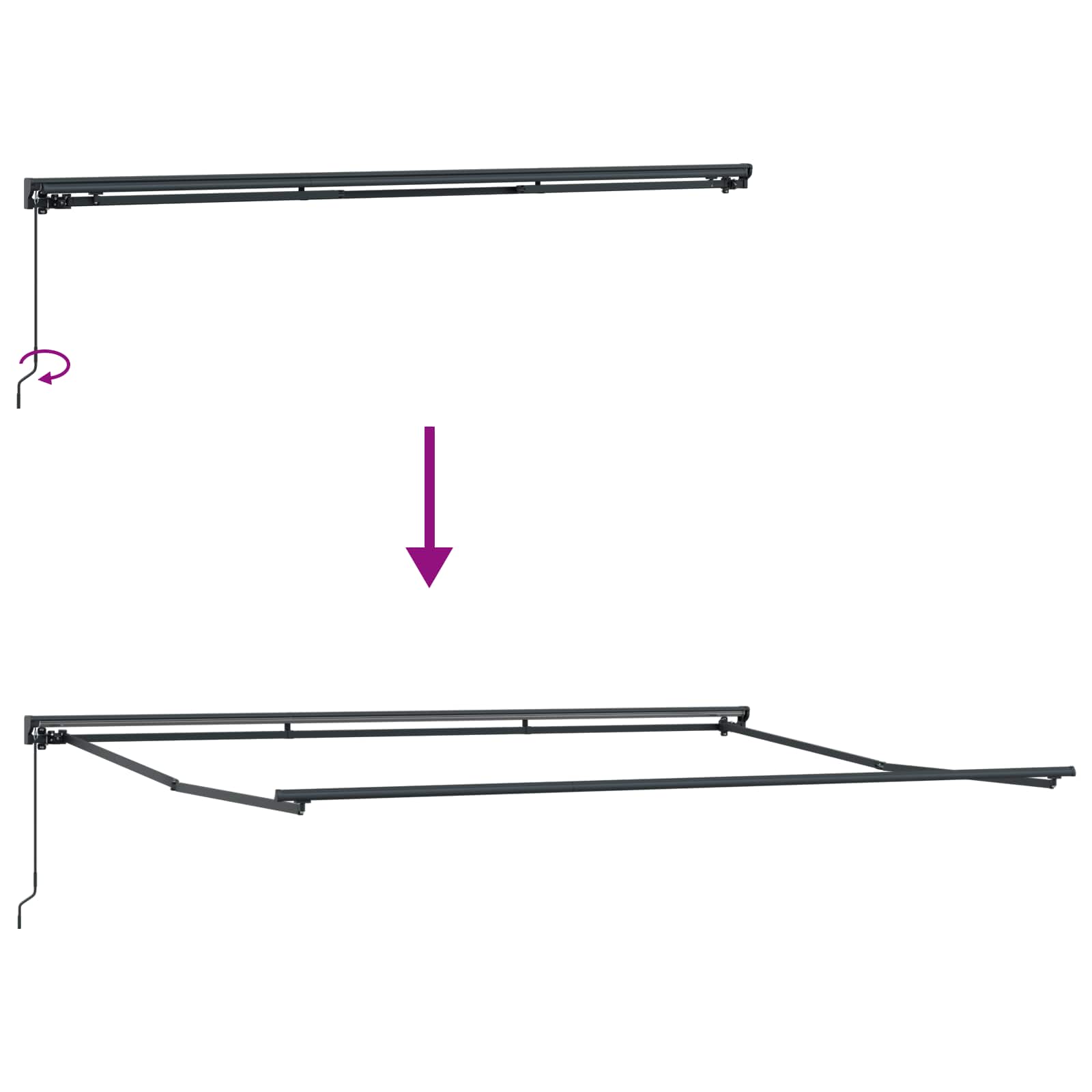 Zijde Frame Lichtgrijs 450 × 300 cm Polyester met PU-coating image 9