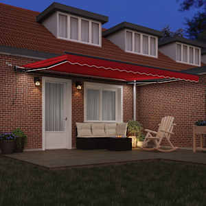 Plátno pro markýzu s Červená 450 × 300 cm Polyester - obrázek 3