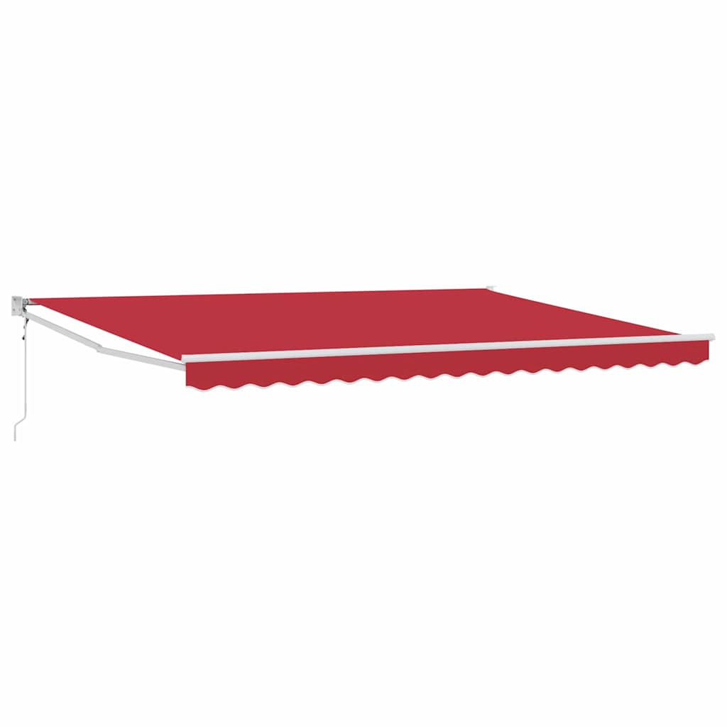 Automattinen sisäänvedettävä markiisi Punainen 450×300 cm
