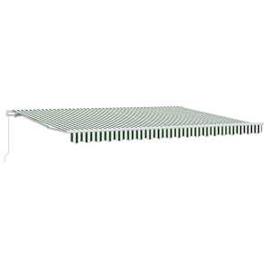 vidaXL Kokkuvolditav varikatus Roheline ja Valge 450 x 300 x 165 cm