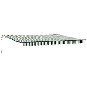 vidaXL Kokkuvolditav varikatus Roheline ja Valge 450 &times; 300 cm