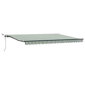 vidaXL Kokkuvolditav varikatus Roheline ja Valge 450 &times; 300 cm