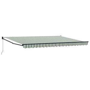 vidaXL Kokkuvolditav varikatus Roheline ja Valge 450 x 300 x 165 cm