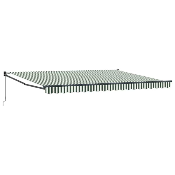 vidaXL Kokkuvolditav varikatus Roheline ja Valge 450 x 300 x 165 cm