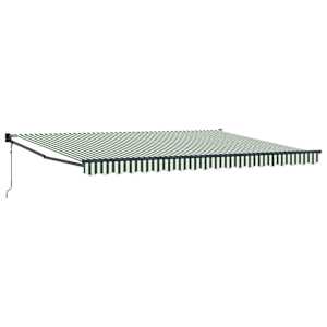 vidaXL Kokkuvolditav varikatus Roheline ja Valge 450 x 300 x 165 cm