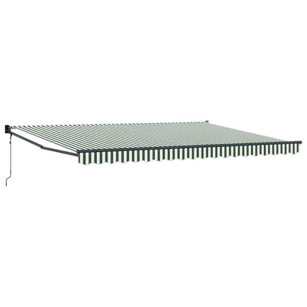 vidaXL Kokkuvolditav varikatus Roheline ja Valge 450 x 300 x 165 cm