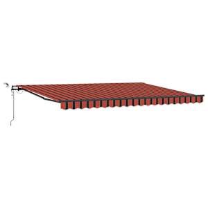 vidaXL Kokkuvolditav varikatus oranž ja pruun 450 &times; 350 cm Pol&uuml;ester