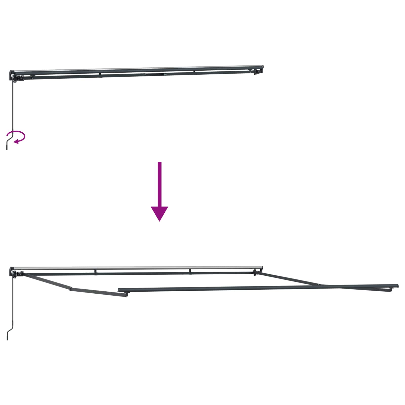 Inklapbaar Zonnescherm Multikleur 450 × 350 cm image 9