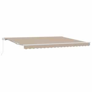 vidaXL Kokkuvolditav varikatus Beež 450 x 350 x 165 cm